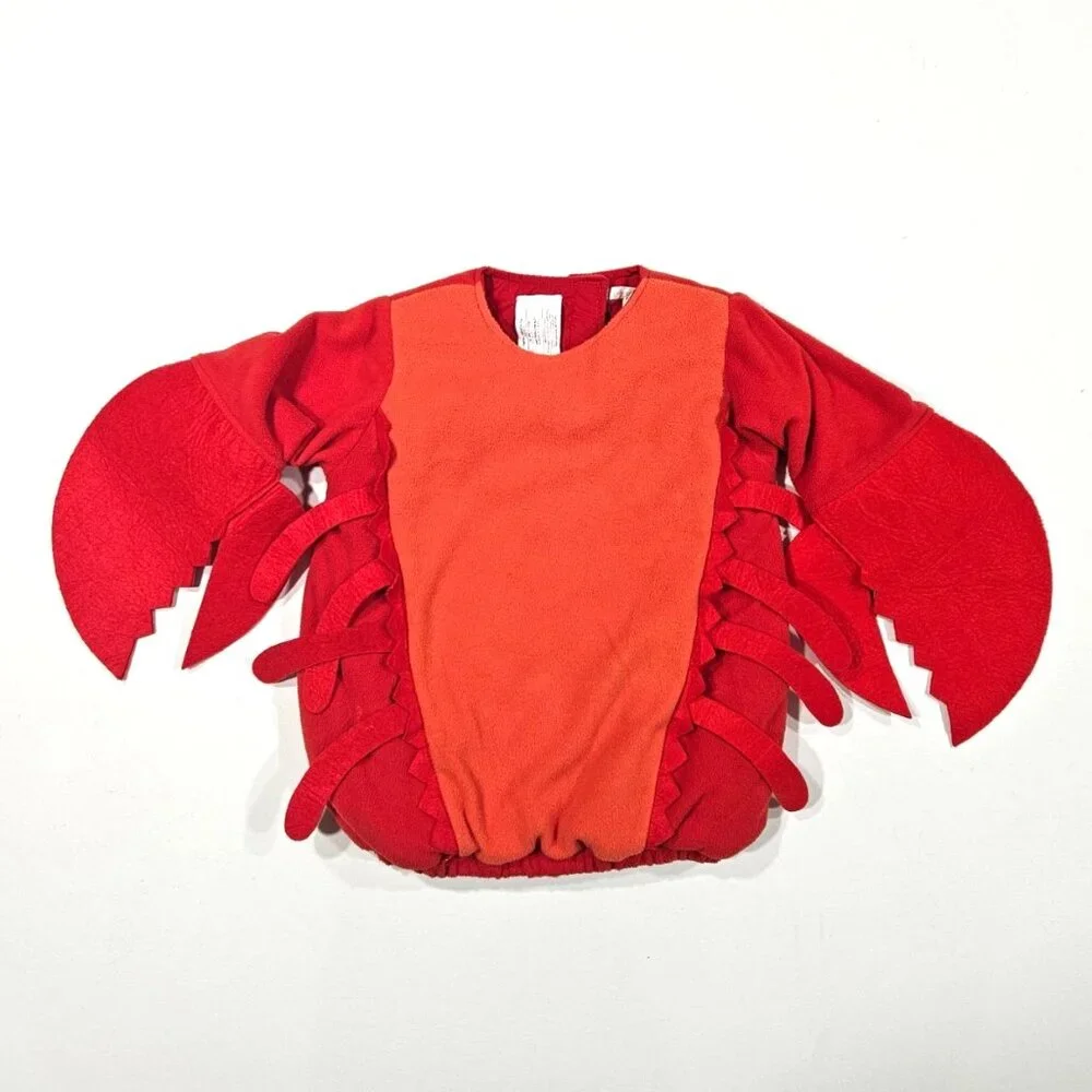 Pottery Barn Kids Lobster Costume Red Toddler 2T/3T (Missing Hat) - Picture 1 of 6